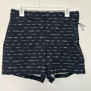 VRST Navy Sand Washed Stripe 5" Resort Printed Shorts Mens Size Medium New